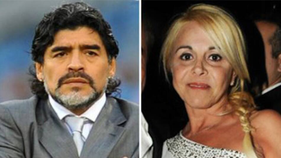 Diego Maradona y Claudia Villafañe