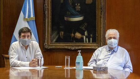 Ministro de Desarrollo Social, Daniel Arroyo y ministro de salud, Ginés González, NA