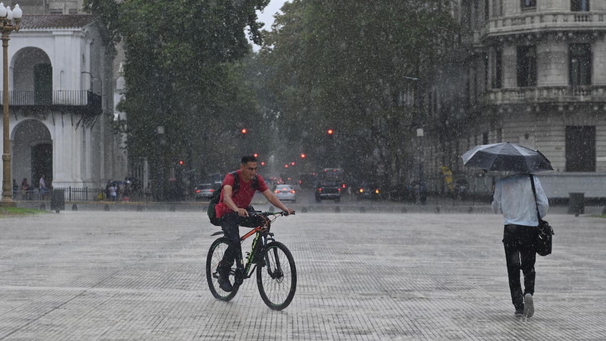 Lluvia, tormenta. Foto: Télam