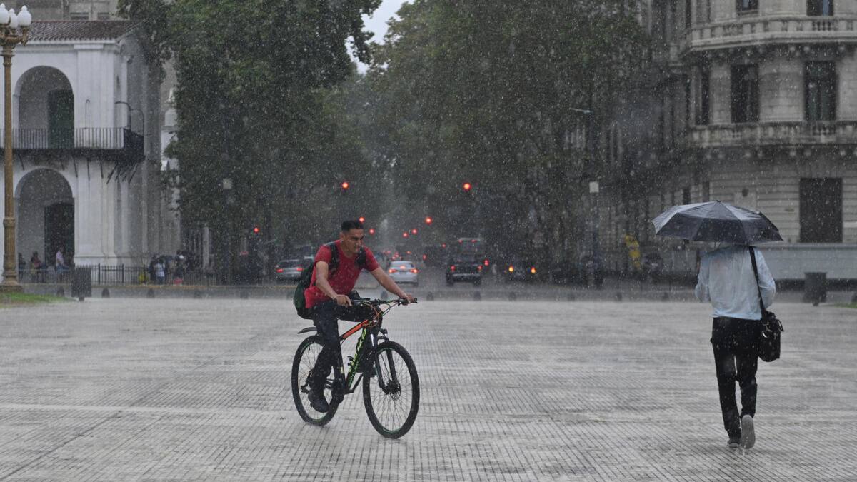Lluvia, tormenta. Foto: Télam