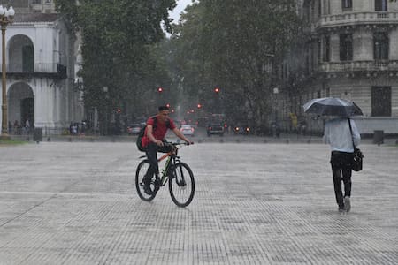 Lluvia, tormenta. Foto: Télam