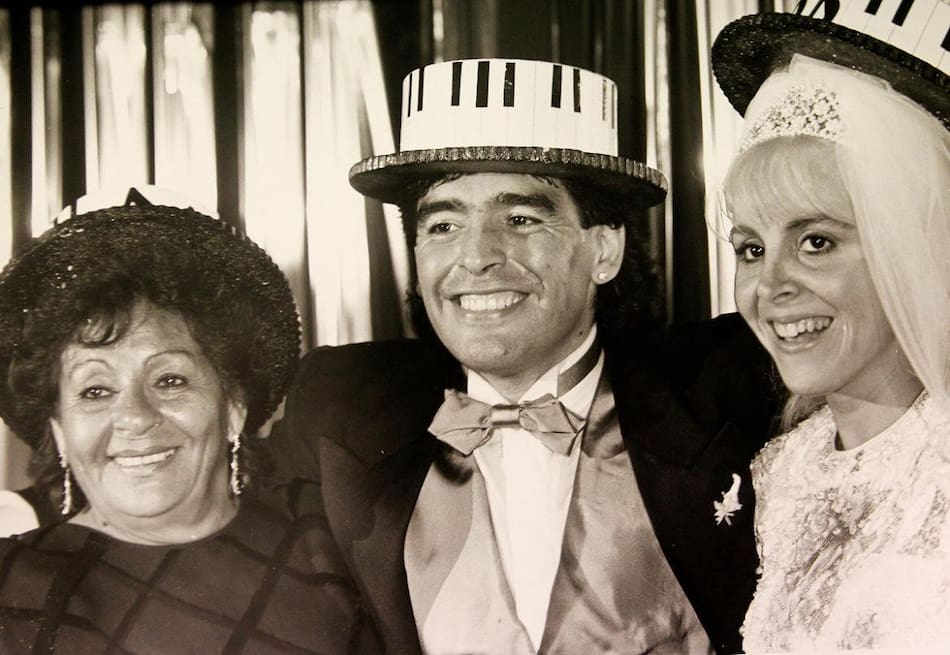 Maradona y Claudia Villafañe casamiento, Reuters