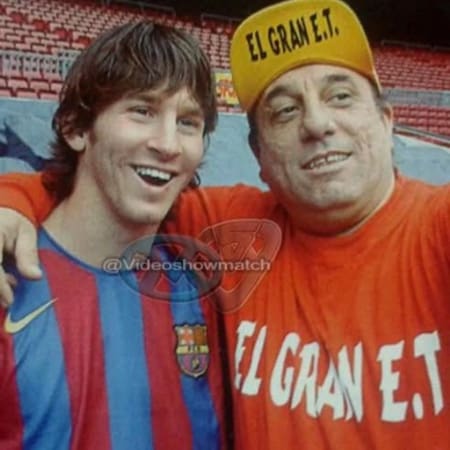 Toti Ciliberto y Lionel Messi. Foto: Captura.
