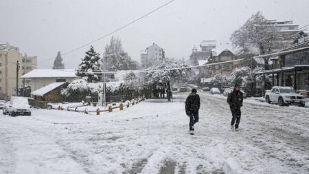 Fuerte nevada en Bariloche