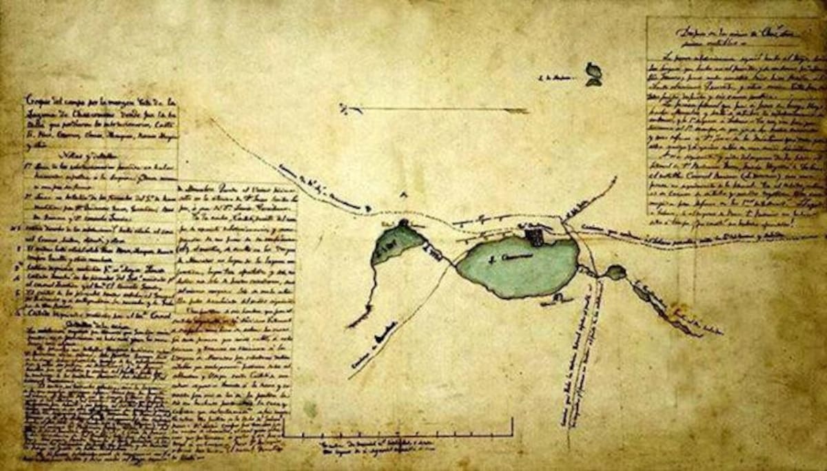 Croquis de la Batalla de Chascomús