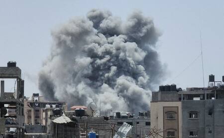 Bombardeos israelíes en Gaza. Foto: Reuters.