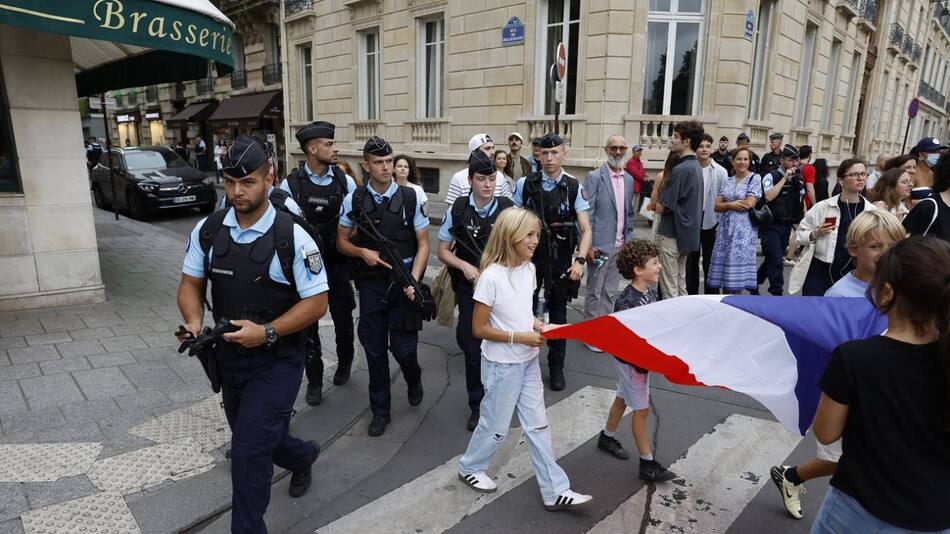 Seguridad en los Juegos Olímpicos de París 2024. Foto: Reuters