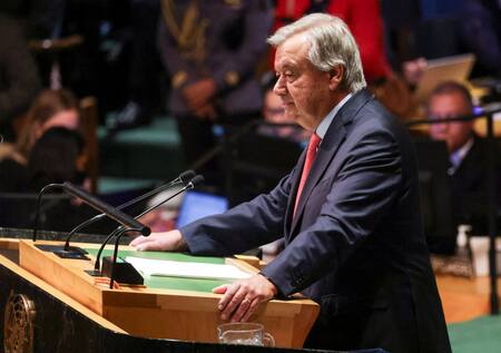 Antonio Guterres en la Asamblea General de la ONU. Foto: Reuters.