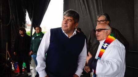 Pablo Moyano en movilización por Pan, Paz y Trabajo