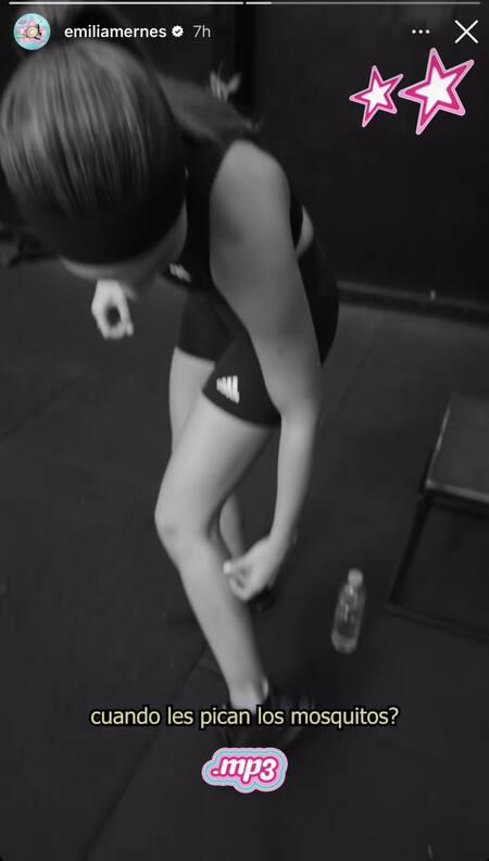 El truco de Emilia Mernes para las picaduras. Foto Instagram.