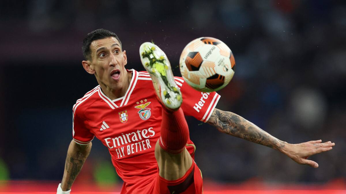 Ángel Di María en el Benfica. Foto: REUTERS.