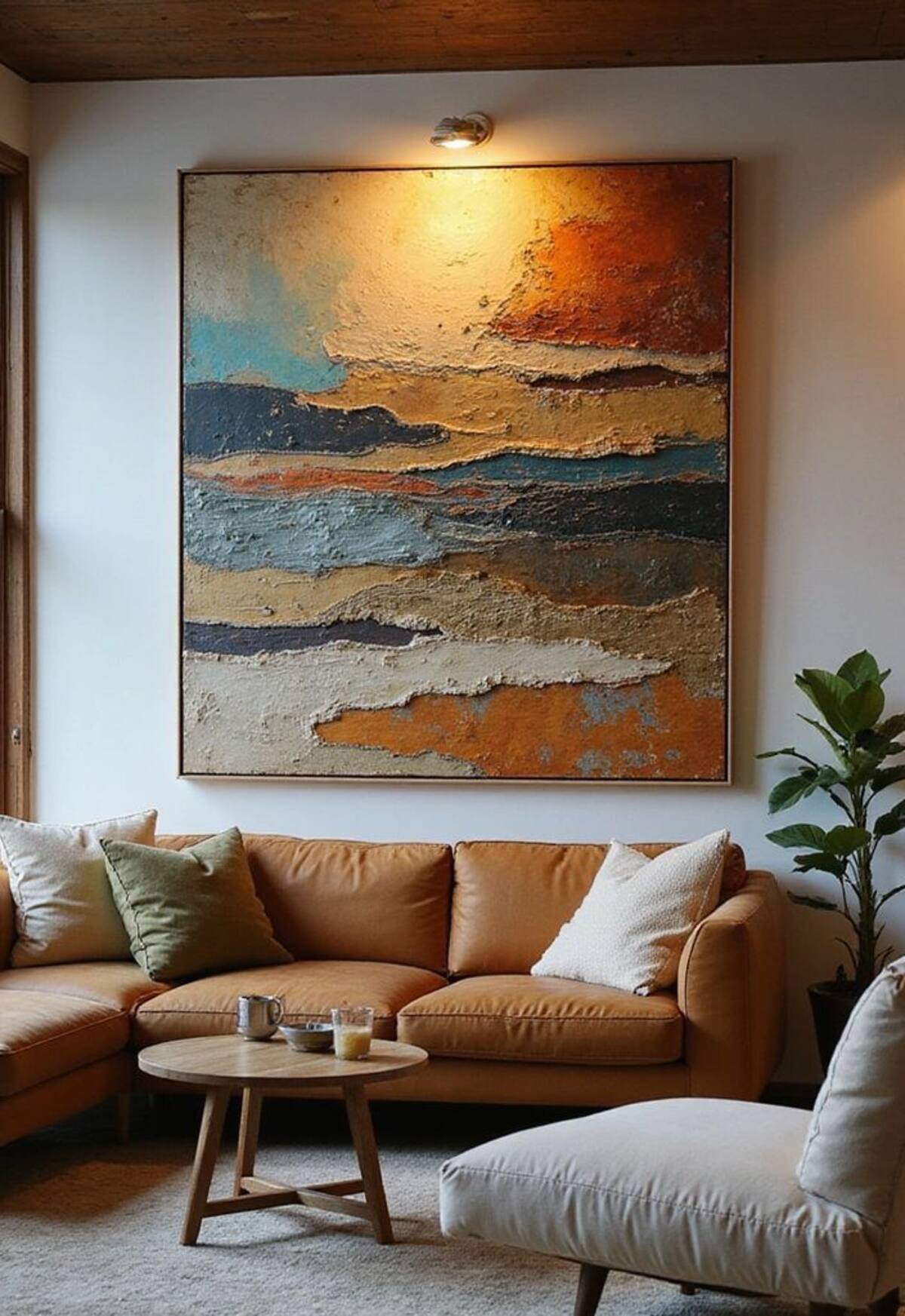 Casas decoradas con cuadros grandes