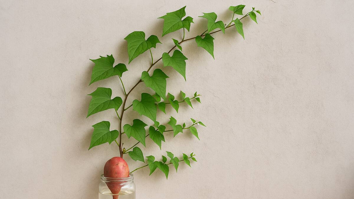 Un secreto de jardinería: cómo hacer crecer una enredadera en casa usando solo una batata
