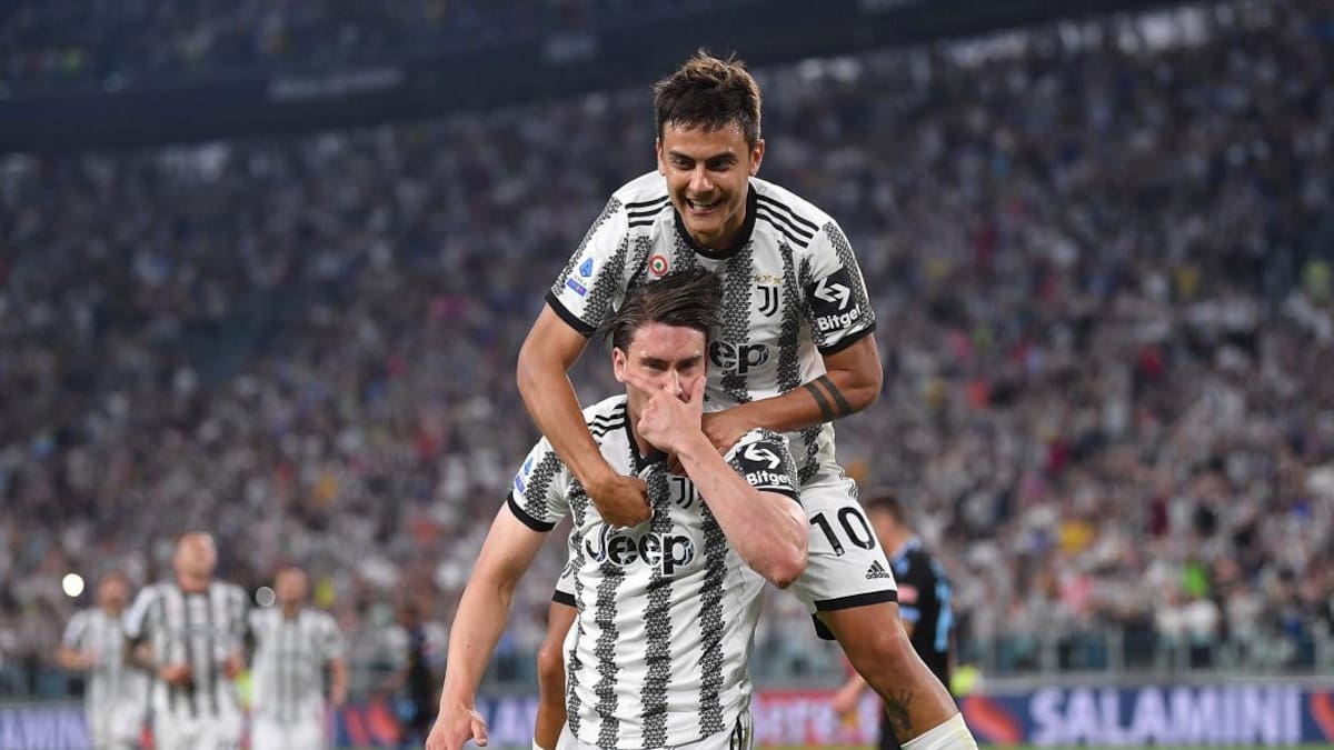 Festejo de Dybala en la Juventus. Foto: NA.