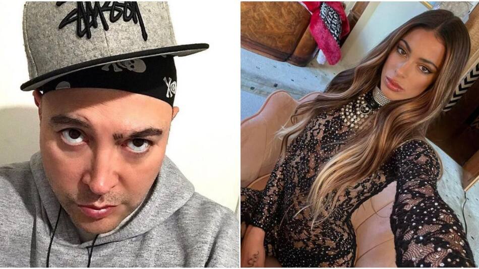 Leo García contra Tini Stoessel. Fotos: redes sociales.