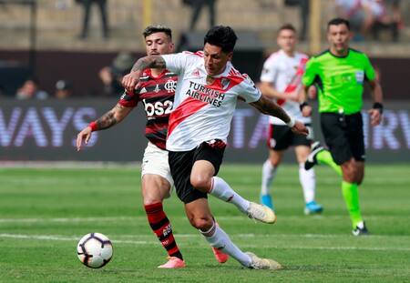 Enzo Pérez en la final de la Copa Libertadores entre River y Flamengo, REUTERS