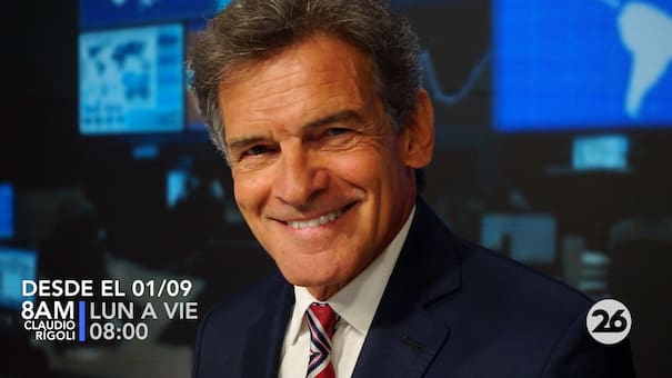 Claudio Rígoli se suma a Canal 26 y refuerza la pantalla de noticias con su sello periodístico