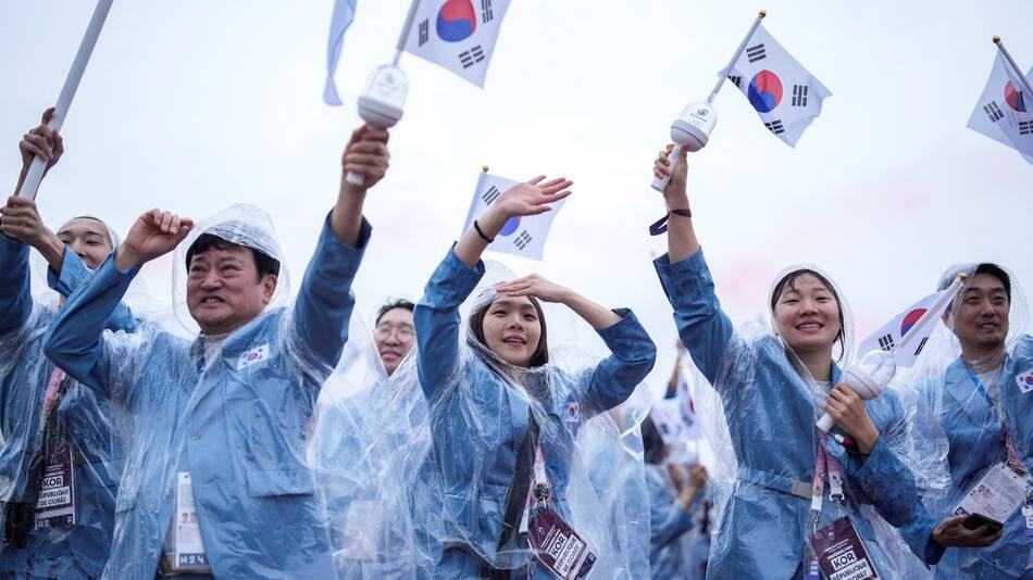 Delegación de Corea del Sur en los Juegos Olímpicos de París 2024. Foto: REUTERS