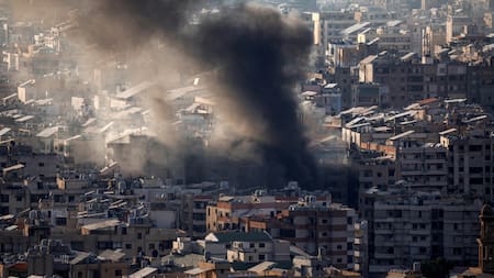 Bombardeos israelíes en el Líbano. Foto: Reuters