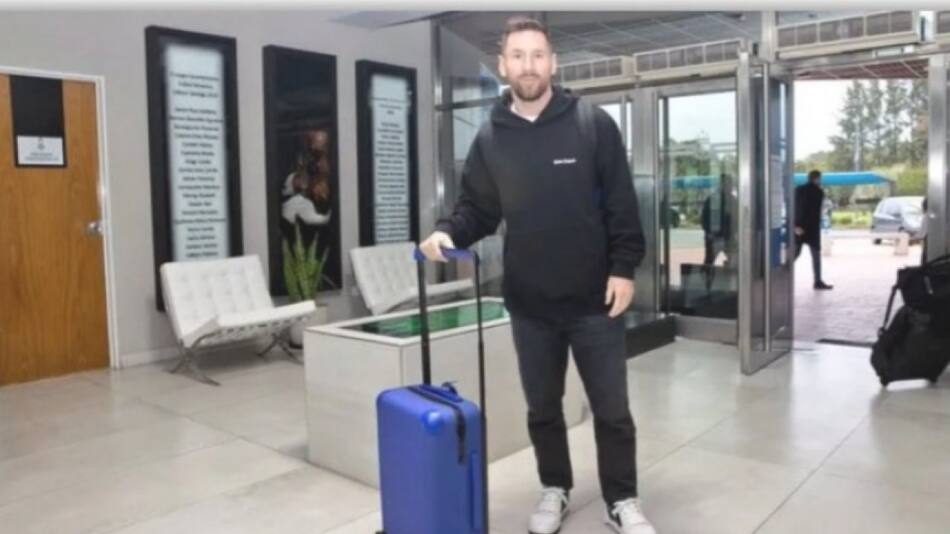 La llegada de Lionel Messi. Foto: NA.
