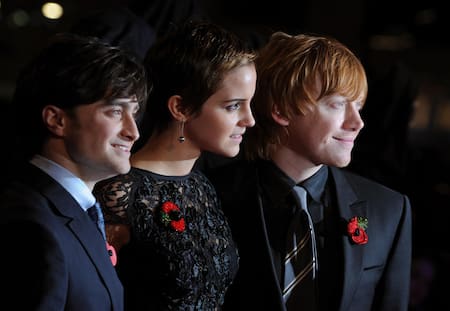 Daniel Radcliffe, Emma Watson y Rupert Grint. Foto: NA.