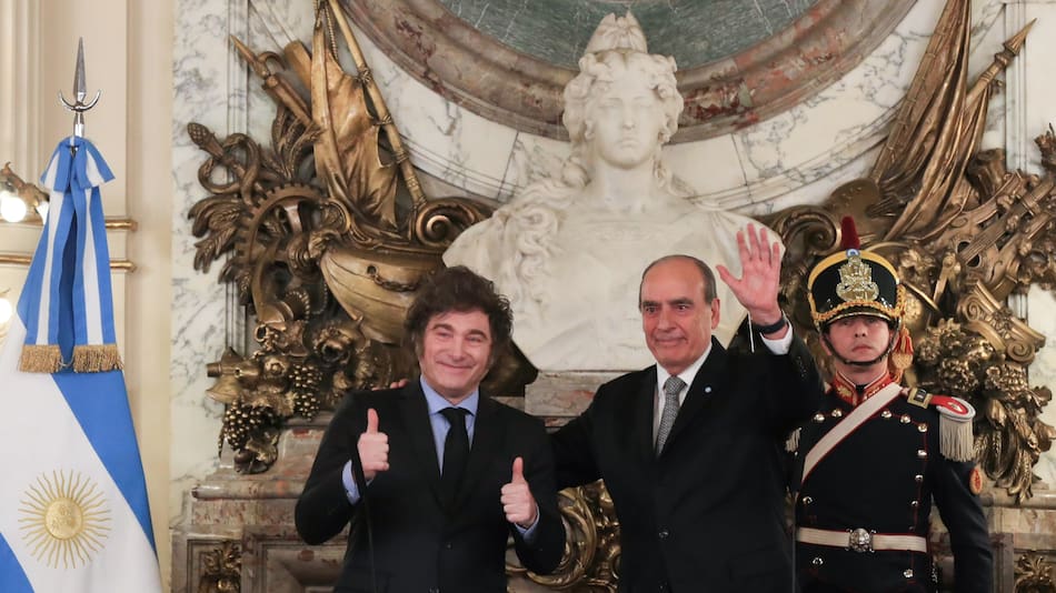 Guillermo Francos y Javier Milei.