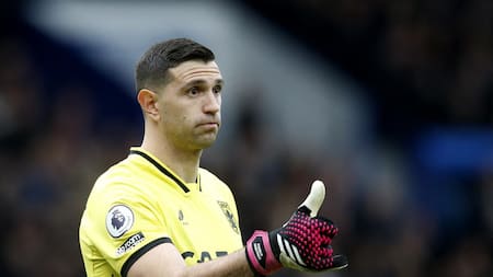 Dibu Martínez, Aston Villa. Foto: REUTERS