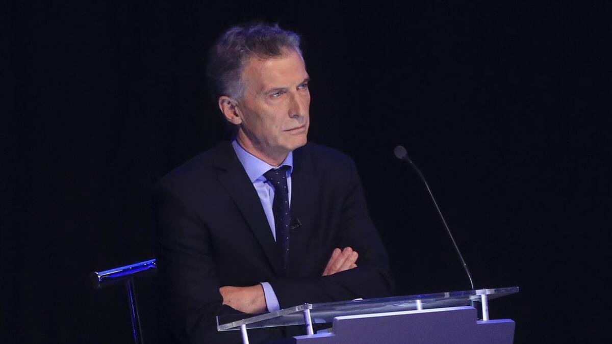 Mauricio Macri en el debate presidencial, NA