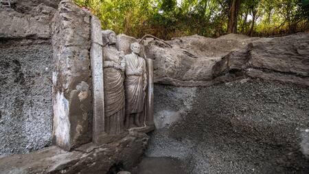 Hallazgo en una tumba monumental de Pompeya. Foto: EFE.