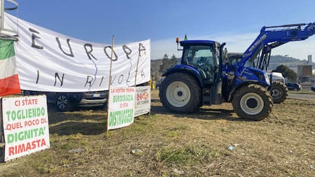 Manifestantes italianos. Foto: EFE