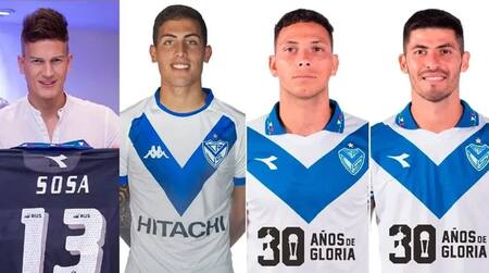 Sebastián Sosa; Braian Cufré; Abiel Osorio y José Ignacio Florentín. Foto: NA.