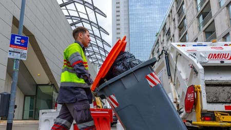 Recolección de basura en Puerto Madero