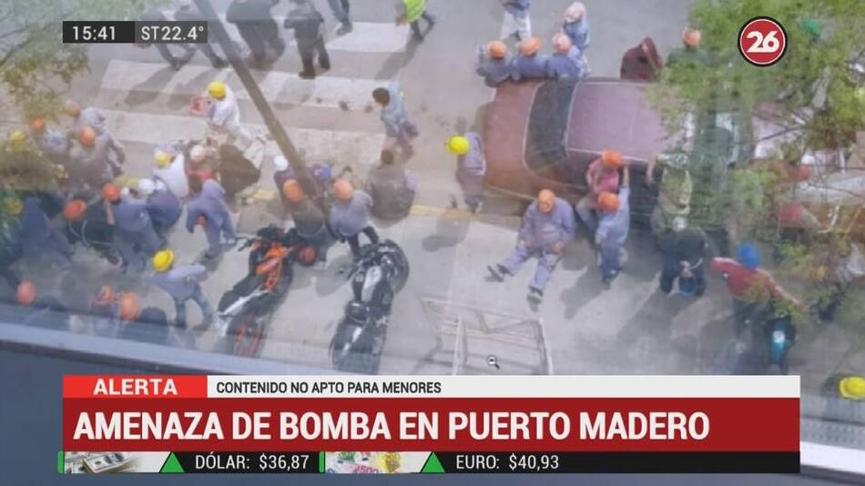 Amenaza de bomba en Puerto Madero