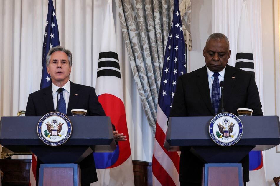 Antony Blinken y Lloyd Austin. Foto: REUTERS.