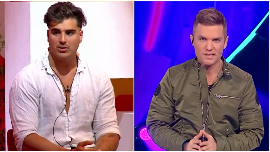 Mauro de Gran Hermano y Santiago del Moro. Foto: captura Telefe.