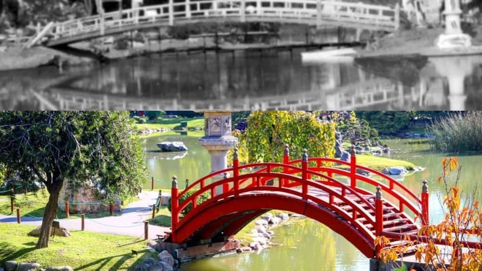Antes y después del Jardín Japonés de Palermo.