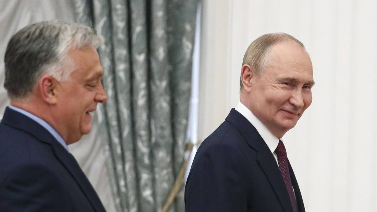Vladimir Putin y Viktor Orbán. Foto: EFE.
