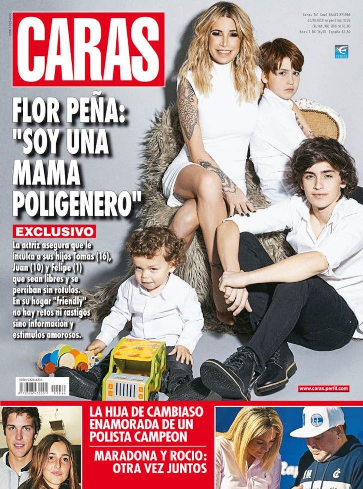 Tapa de Revista Caras 10 de Septiembre Flor Peña