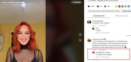 El sincericidio de Flor Vigna. Foto: Instagram.