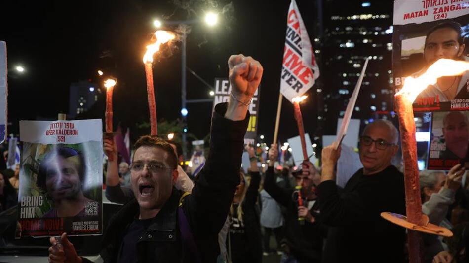 Se esperan actos masivos y protestas por la conmemoración de un año de la guerra en Medio Oriente. Foto: EFE.