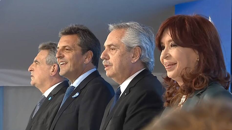 Inauguración del gasoducto Néstor Kirchner. Foto: NA.