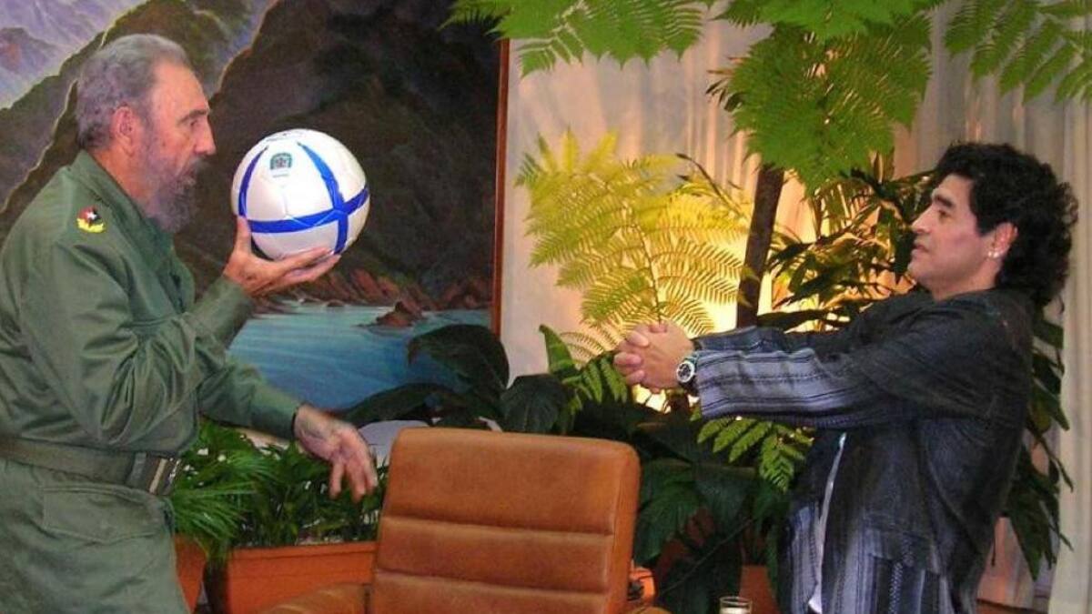 Fidel Castro y Diego Maradona