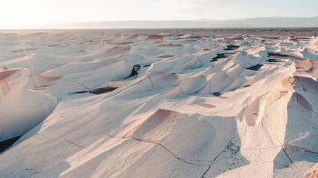 Campo de Piedra Pomez. Foto redes sociales.