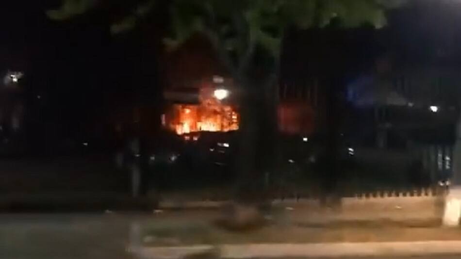 Incendio en Rosario. Foto: captura de video.