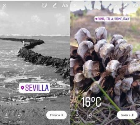 Ubicación en Stories. Foto: Xataka