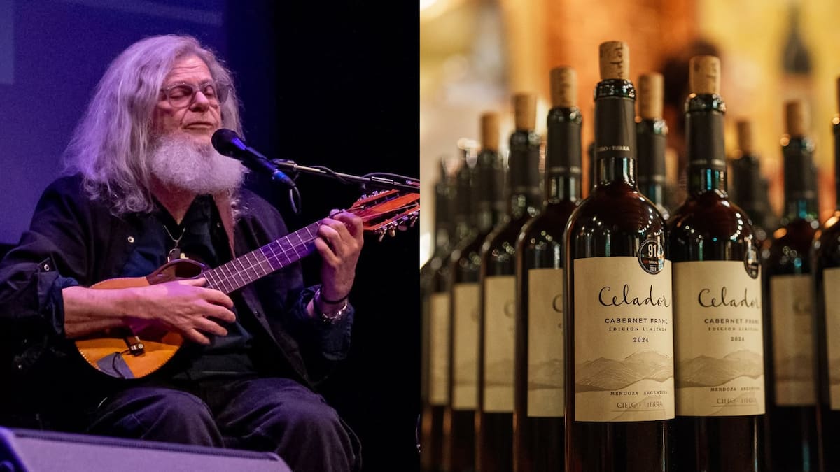 Santaolalla compartió sus vinos en el Faena, maridados con el menú del chef Emiliano Yulita.
