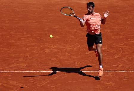 Mariano Navone en Roland Garros. Foto: REUTERS.