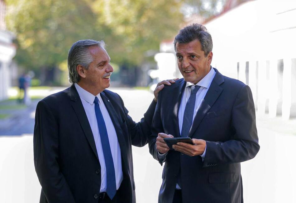 Sergio Massa y Alberto Fernández. Foto: NA.