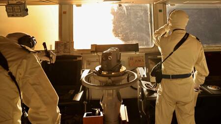 El puente del HMS Diamond en el mar Rojo. Foto: Reuters.