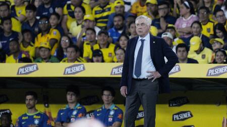 En el debut de Carlo Ancelotti como entrenador, Brasil empató con la Ecuador de Sebastián Beccacece